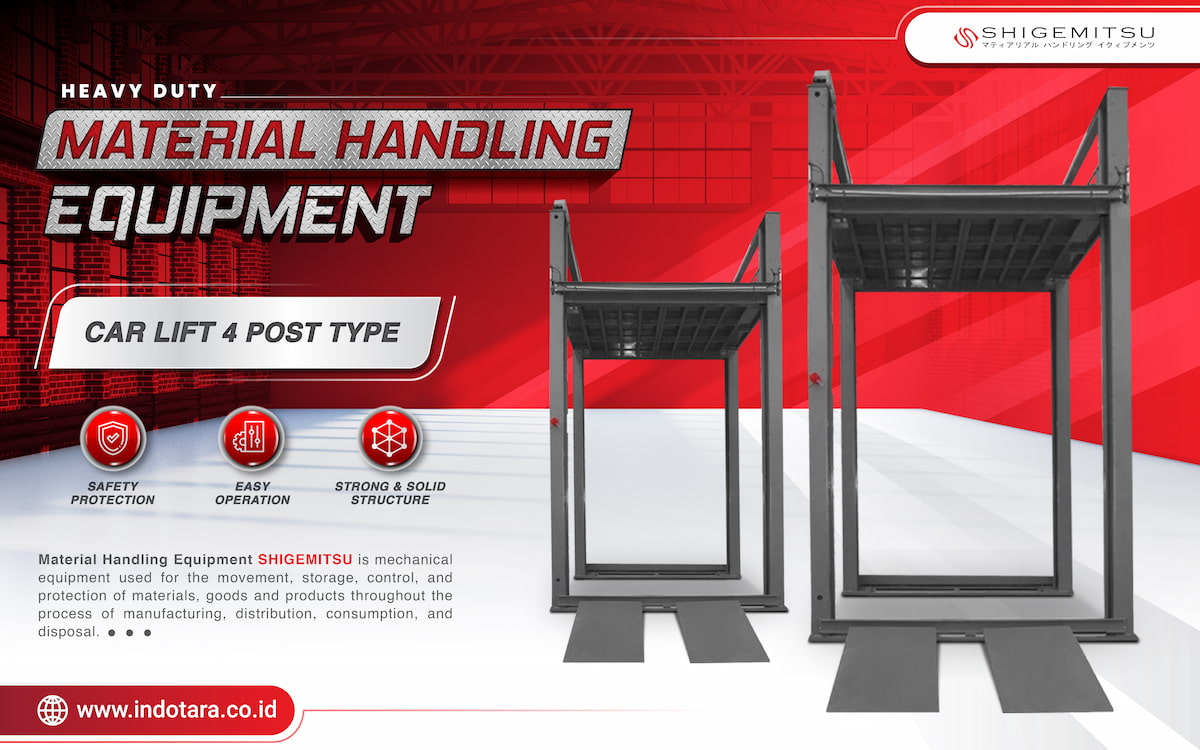 Shigemitsu Material Handling Equipmnet - Shigemitsu Car Lift 4 Post Type